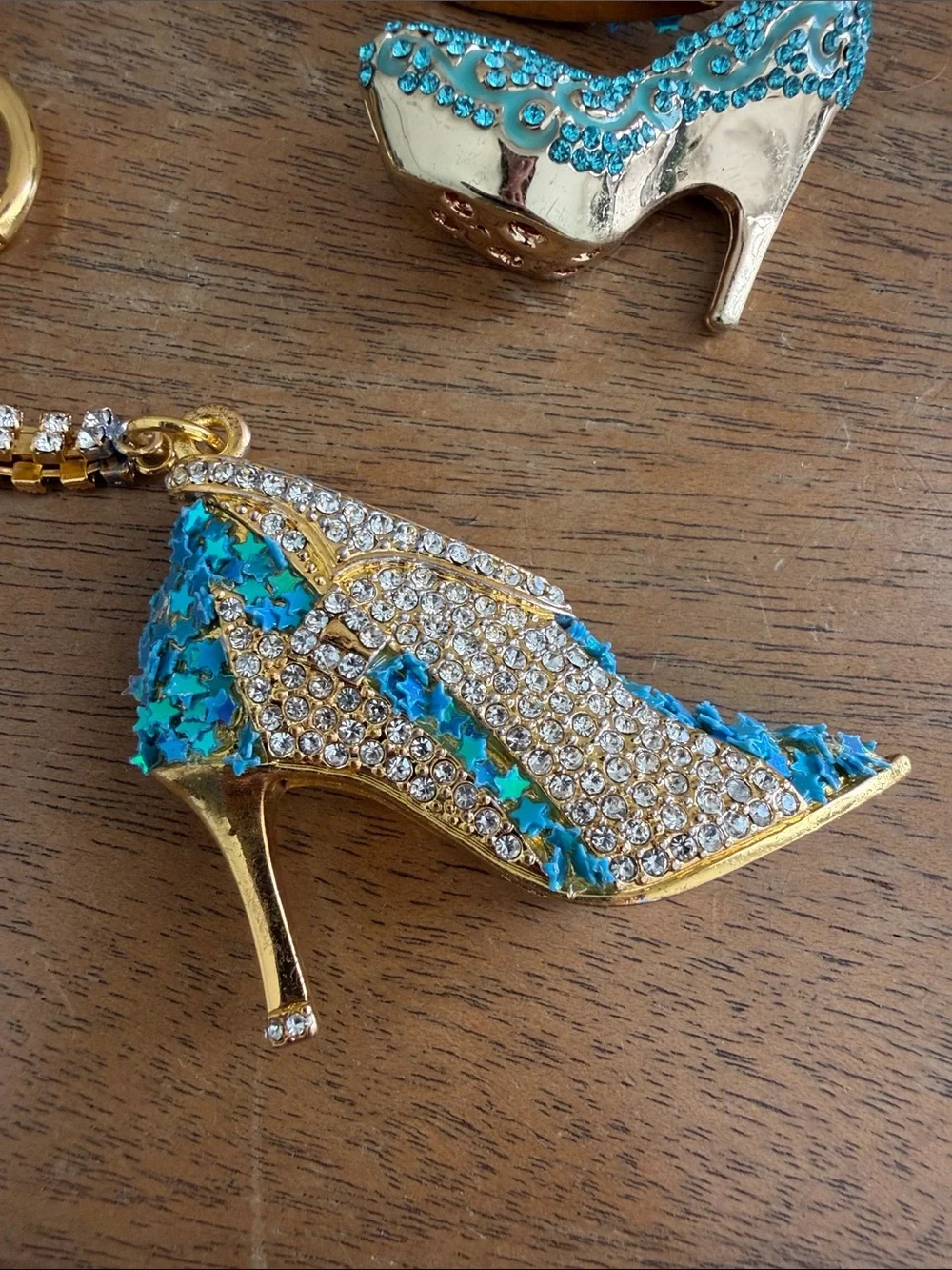 High Heel Shoe Keychains Set of 4 Sparkly